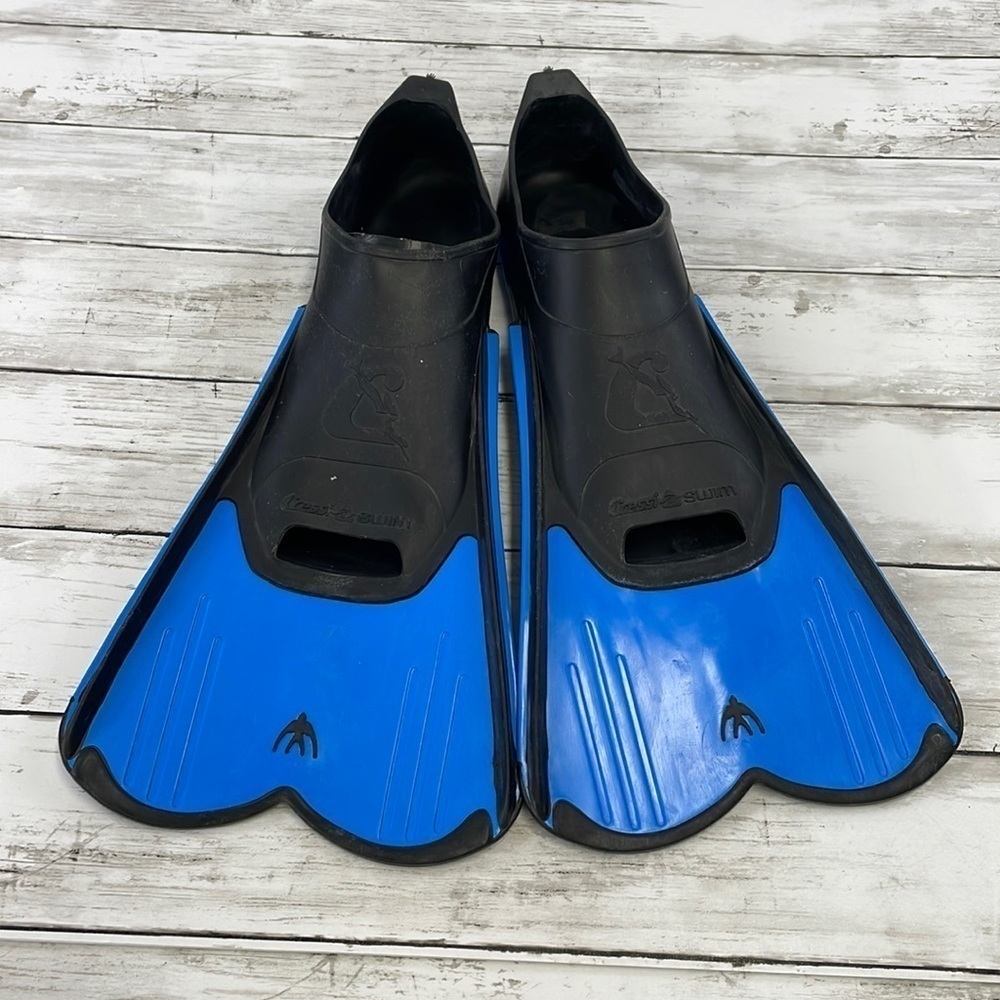 CRESSI swim fins SZ 8.5 - 9.5 blue and black euro SZ 43-44 unisex